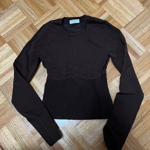 Babaton Sculpt Knit Empire Longsleeve Sweater